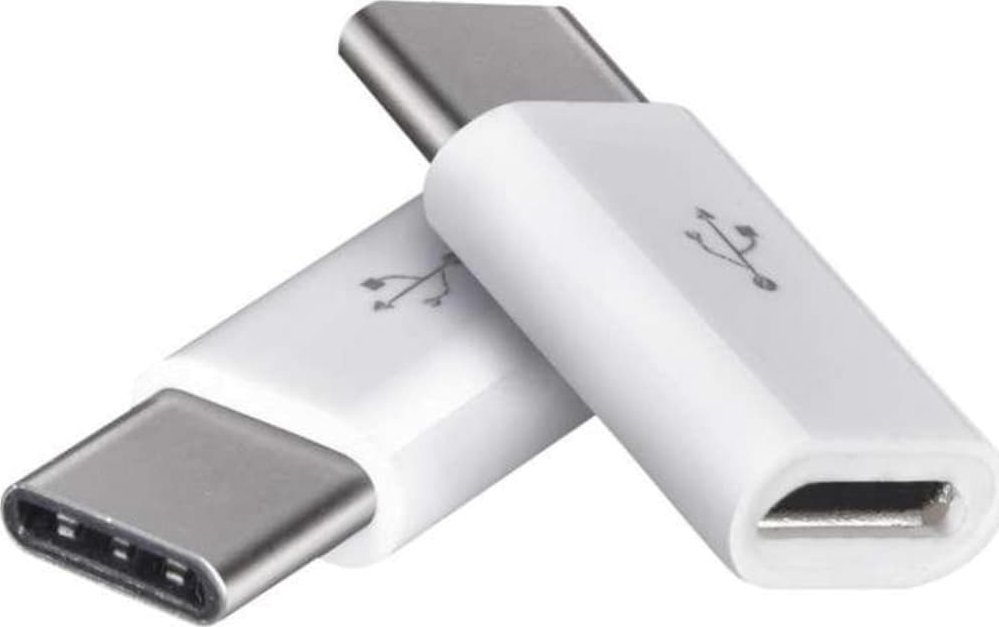 Adapter USB C në Micro USB Emos, set 2 copë, USB 2.0, i bardhë