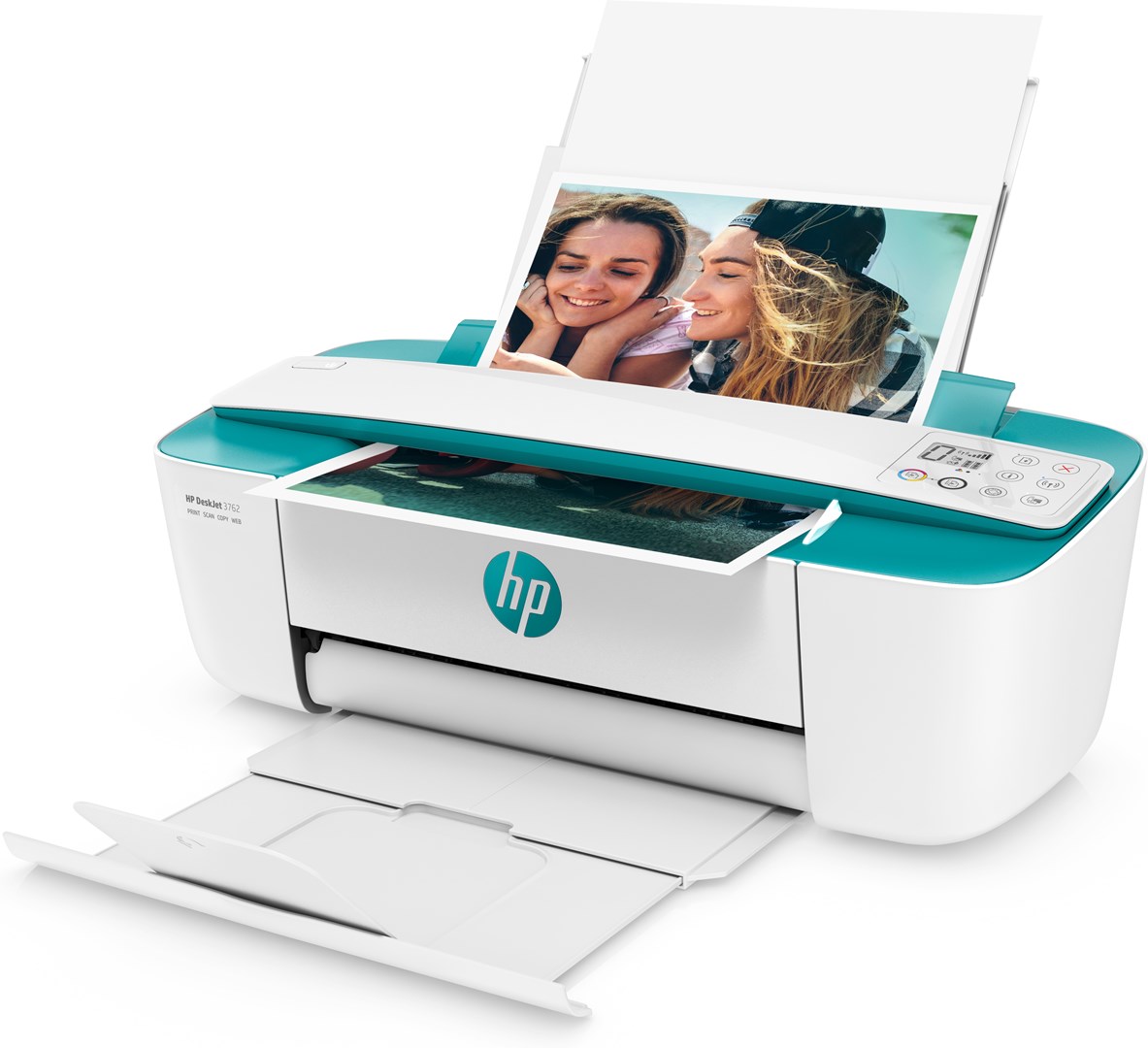Printer multifunksional HP DeskJet 3762, Inkjet termal, i gjelbër