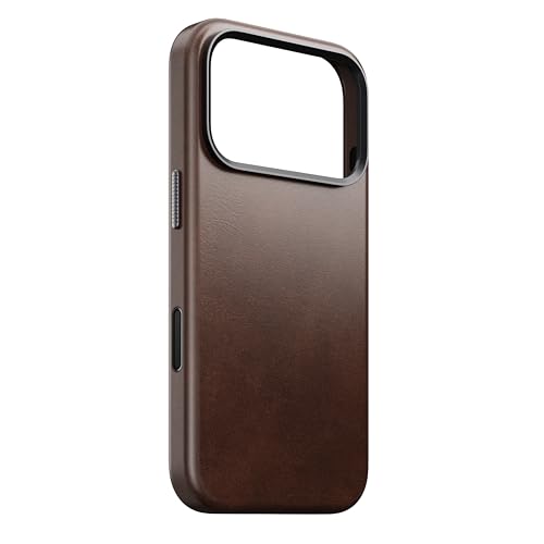 Заштитна кутија NOMAD Traditional Leather, за iPhone 17 Pro, оригинална кожа, MagSafe, кафеава Rustic Brown Horween