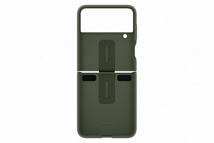Mbrojtëse silikoni me mbajtës Samsung për Galaxy Z Flip 4, khaki