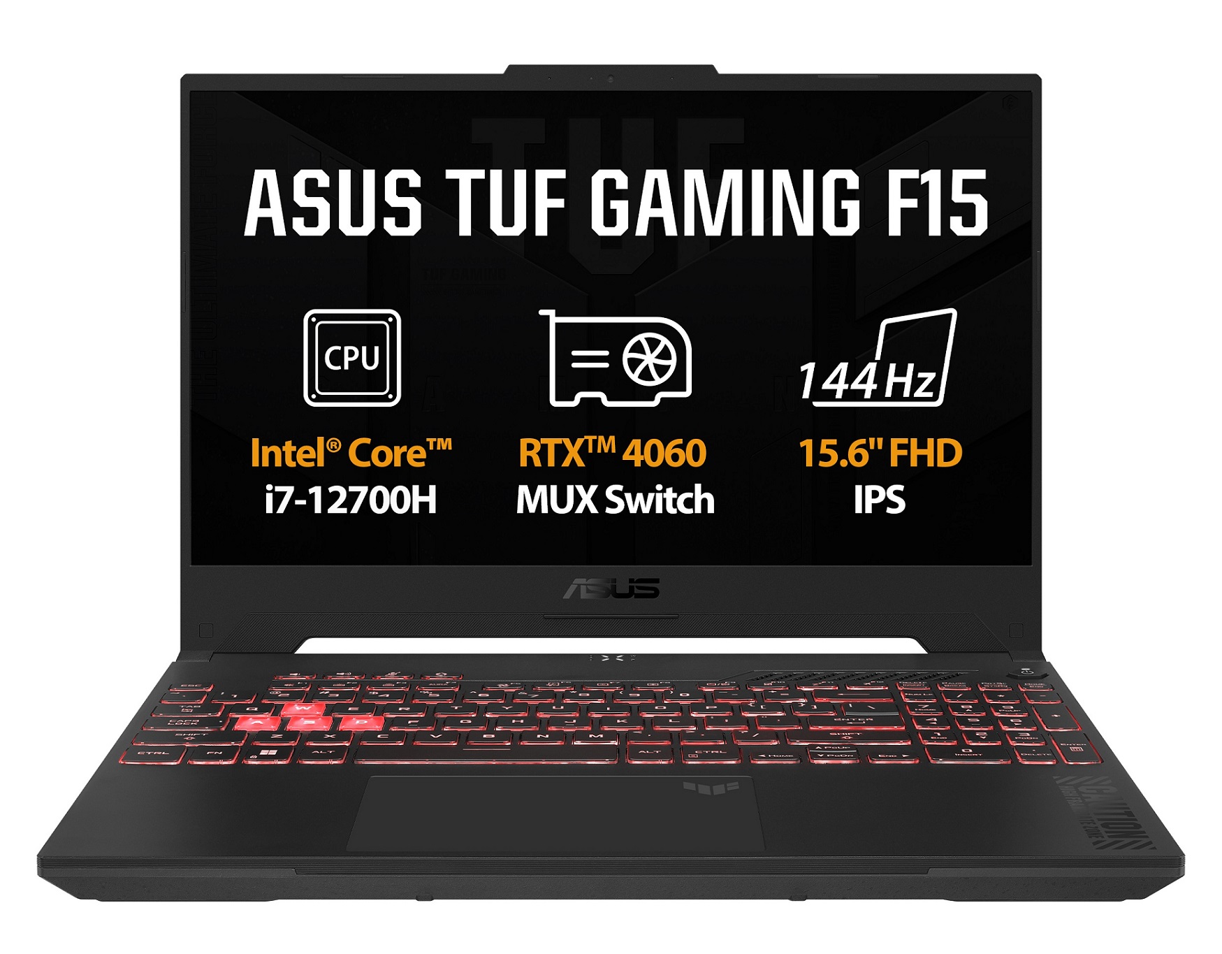 Laptop ASUS TUF Gaming F15 FX507ZV4, 15.6", FHD, Intel i7-12700H, NVIDIA GeForce RTX 4060, 16GB RAM, 512GB SSD, i hirtë
