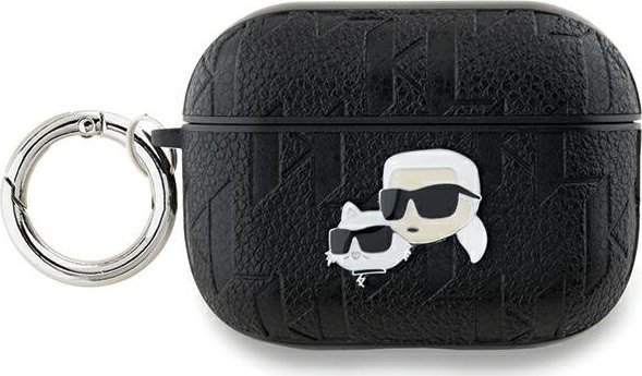 Mbrojtëse Karl Lagerfeld Monogram Karl & Choupette Headcase, për AirPods Pro 2, e zezë