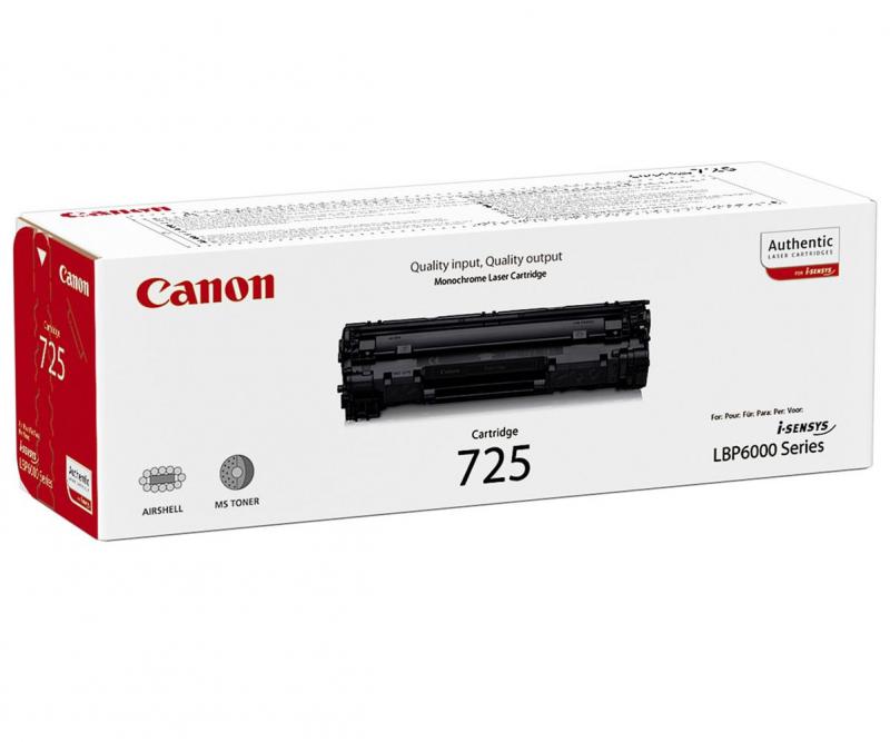 Toner Canon CRG-725, origjinal, 1600 faqe, i zi