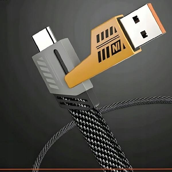 Kabllo karikimi Awei CL-226 4in1, USB C Lightning USB A, 65W, 120cm, e zezë