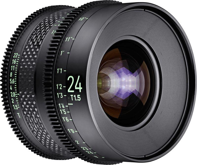 Lente Xeen CF 24mm, T1.5 FF Sony E, e zezë