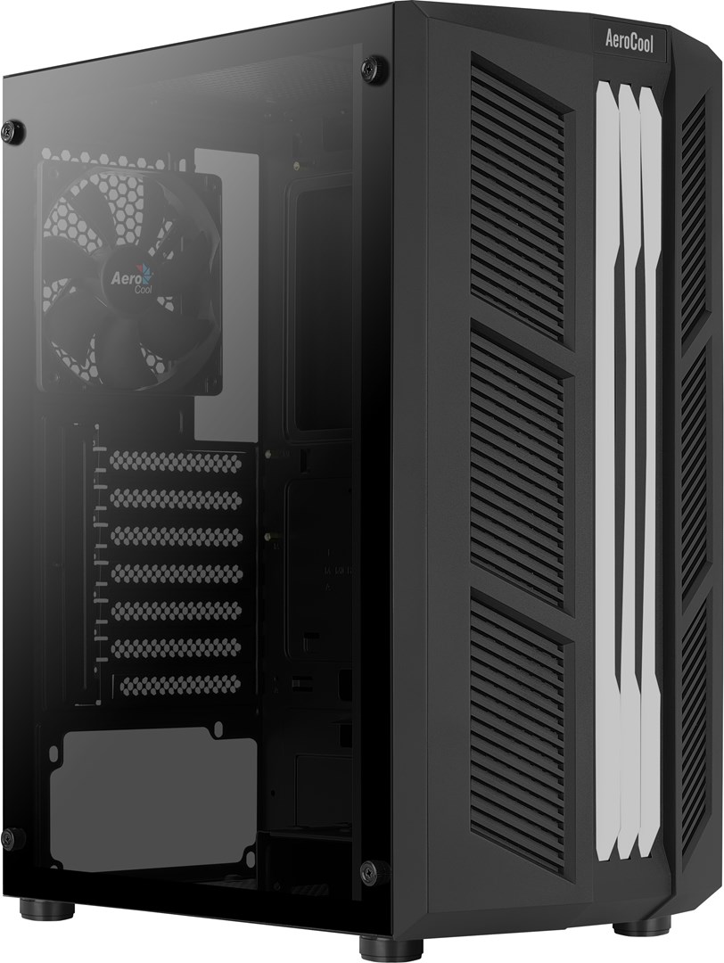 Kasa kompjuteri Aerocool Prime RGB ACCM-PV29013.11, xham i temperuar, me ndriçim RGB, e zezë