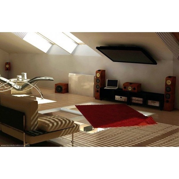 Носач за таван за ТВ LED/LCD Techly, 17\"-37\", 200x200, црна/сребрена