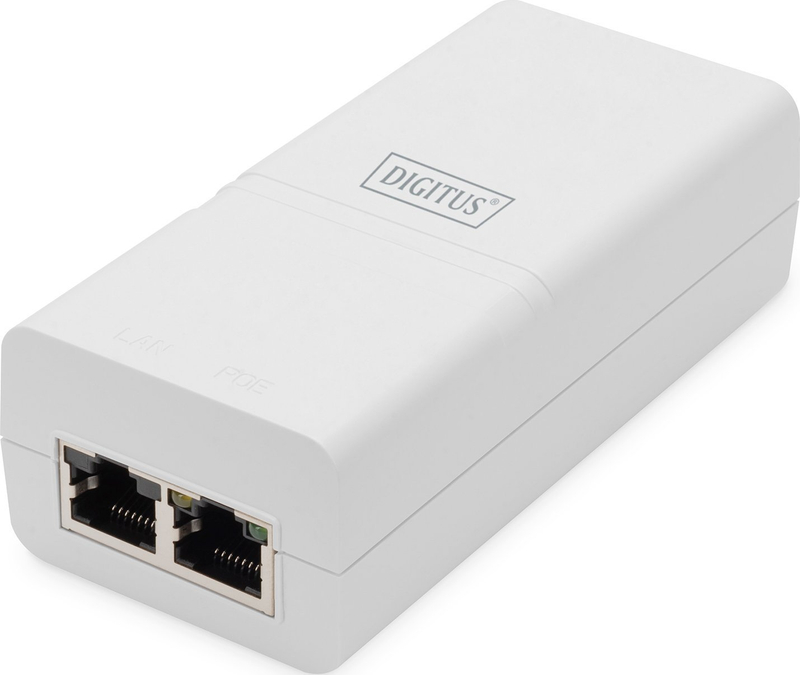 Injektor PoE Digitus 802.3at, 52V 30W, Gigabit, i bardhë