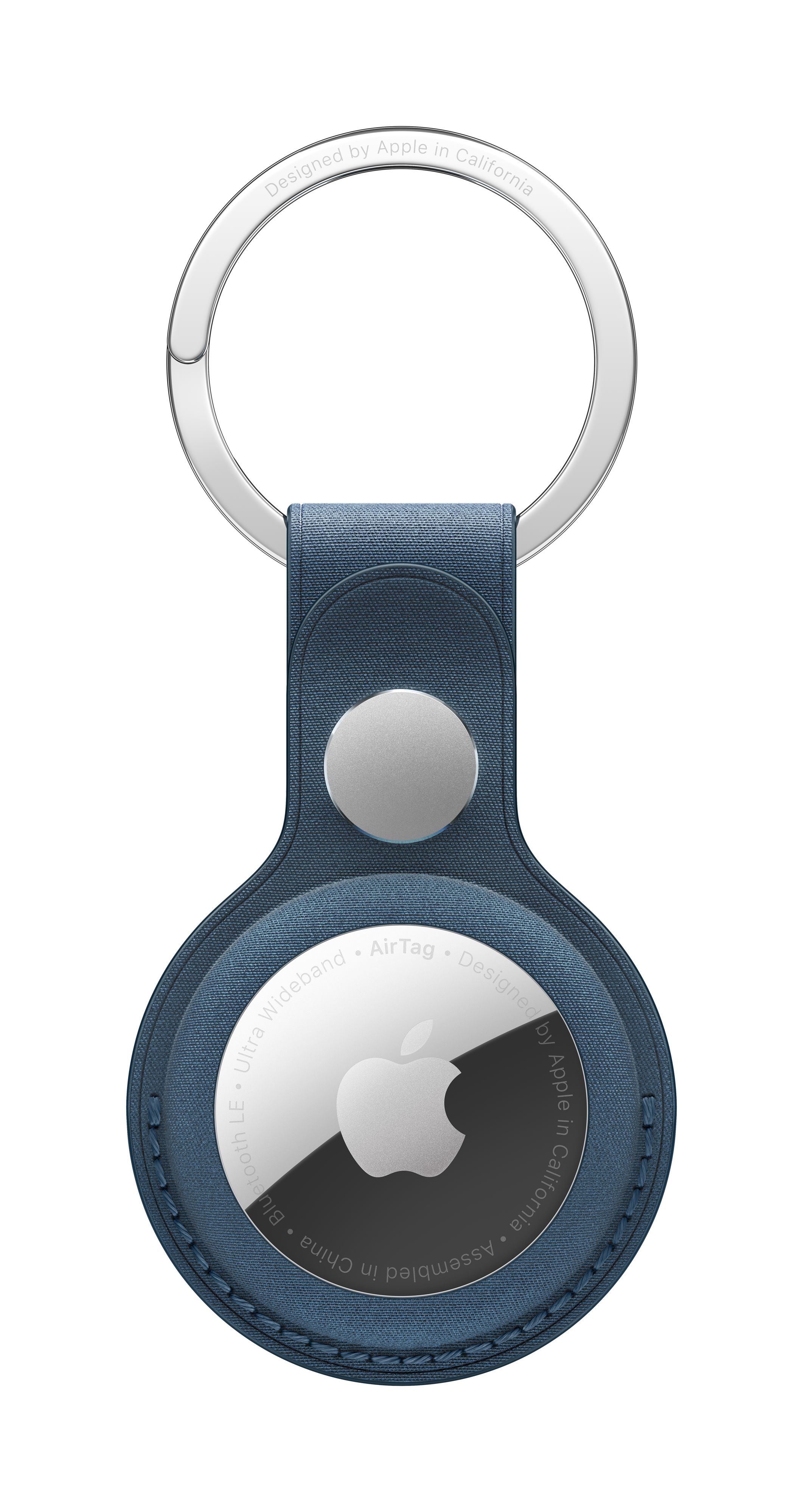 Apple AirTag FineWoven Key Ring, Pacific Blue
