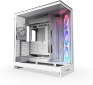 Kuti kompjuteri NZXT H9 Flow RGB 2025, mid tower, xham i temperuar, e bardhë