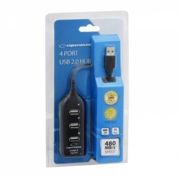 USB Hub Esperanza EA116, 4 porte, USB 2.0, e zezë