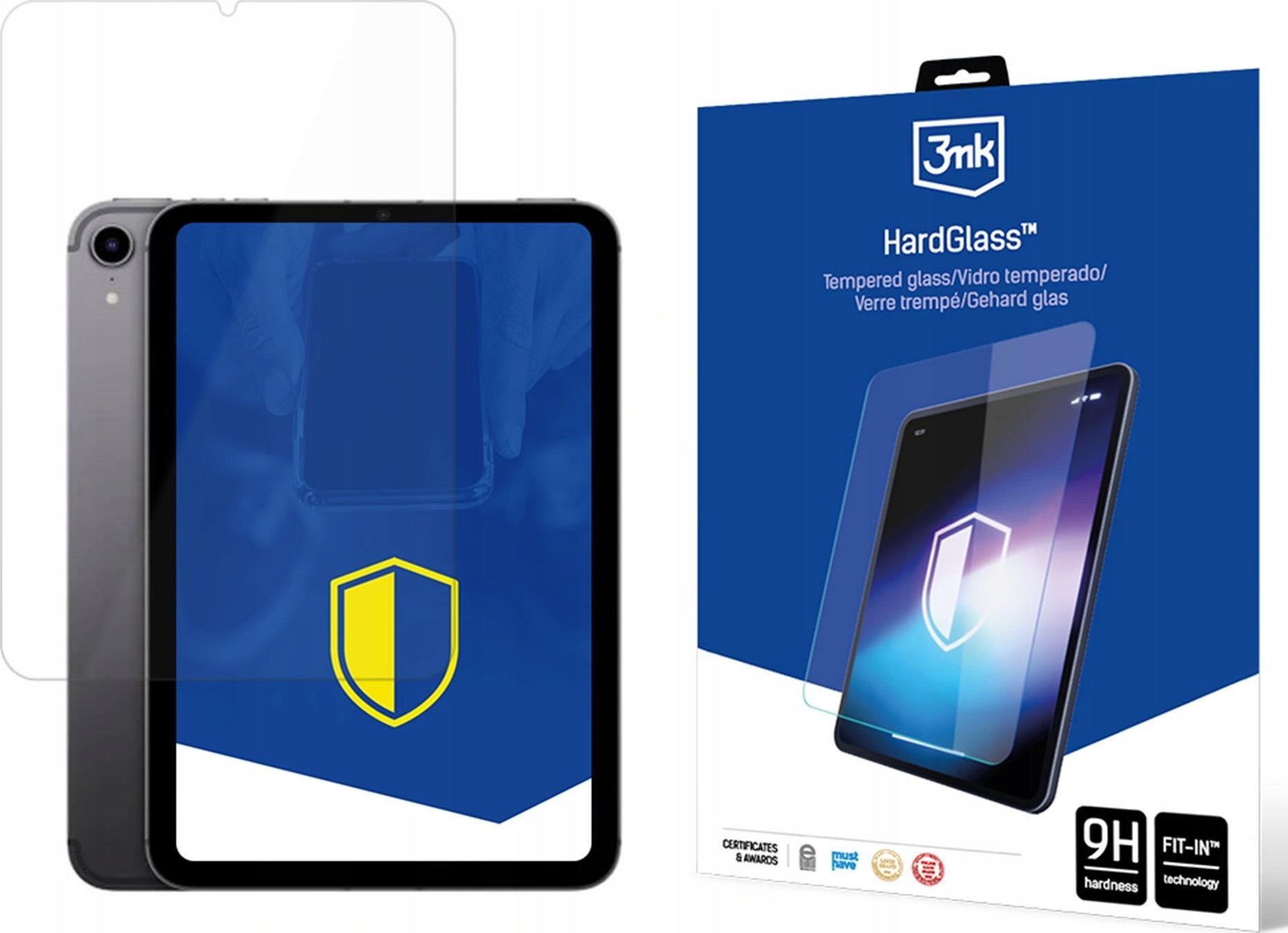 Xham mbrojtës 3MK HardGlass për iPad Mini 6 2021 dhe iPad Mini 7 2024, 0.3mm, 9H, transparent