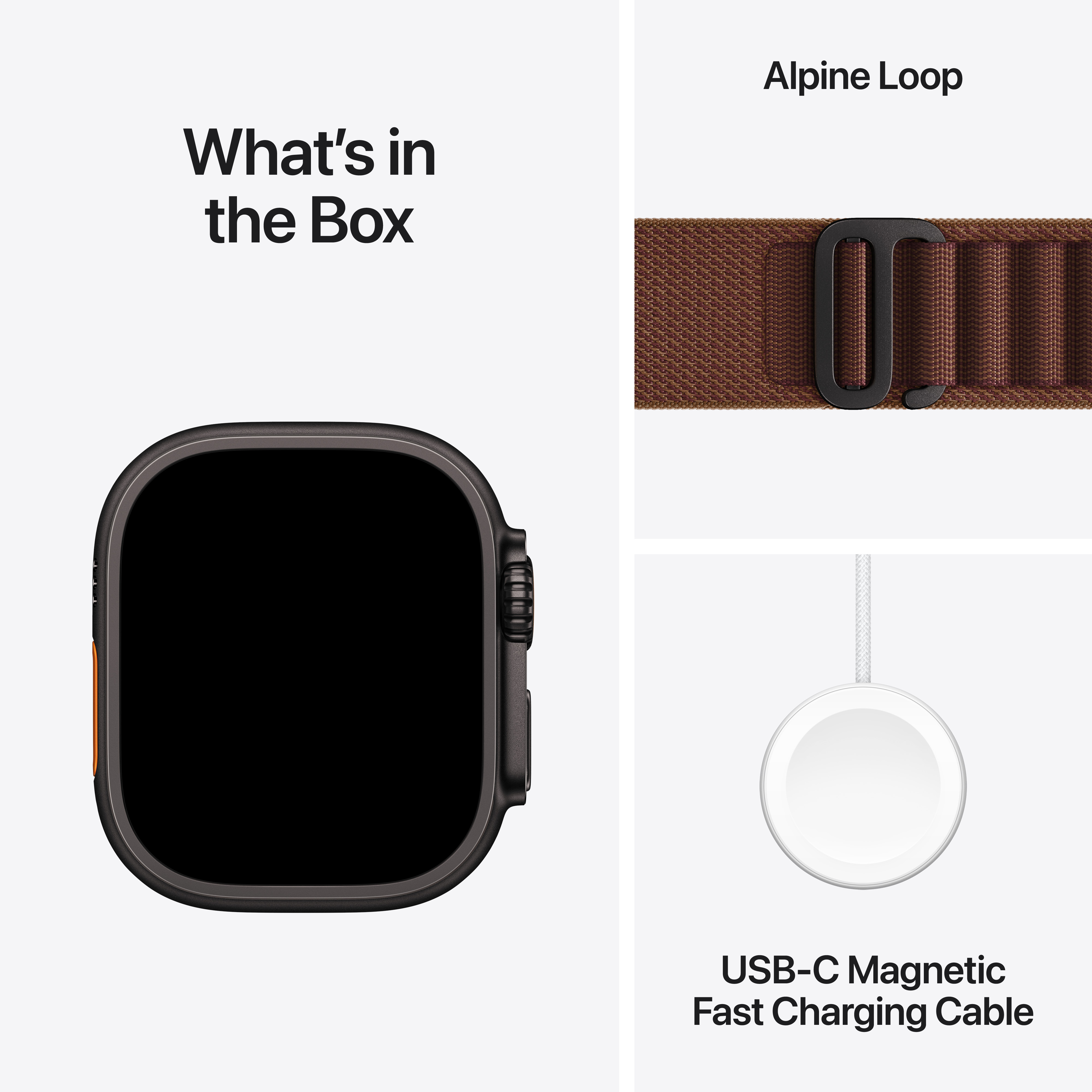 Apple Watch Ultra 4 Cellular 49mm Black Titanium Case with Burgundy Alpine Loop, S