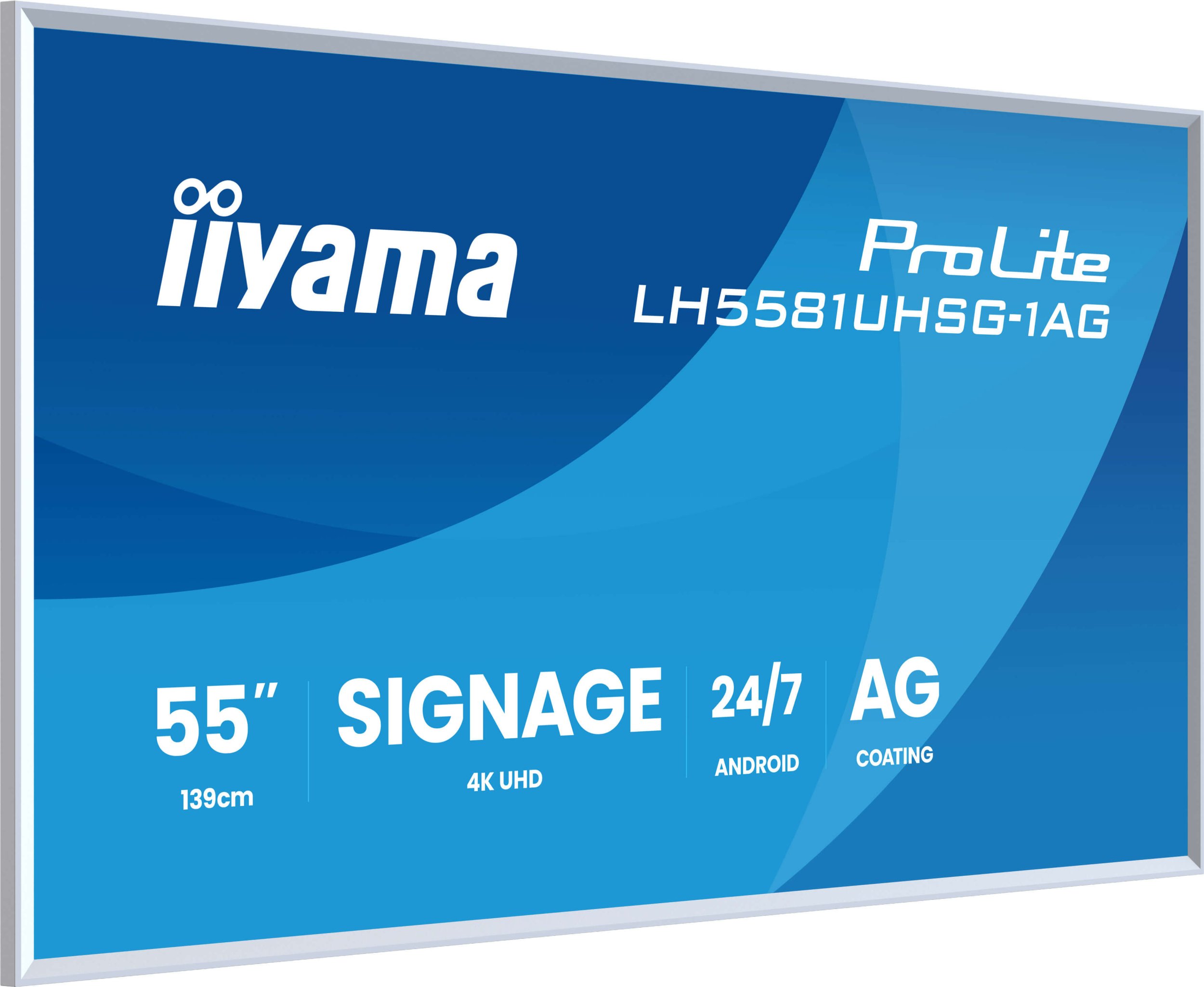 Ekran profesional Iiyama LH6581UHSG-1AG, 65", 4K Ultra HD, i bardhë