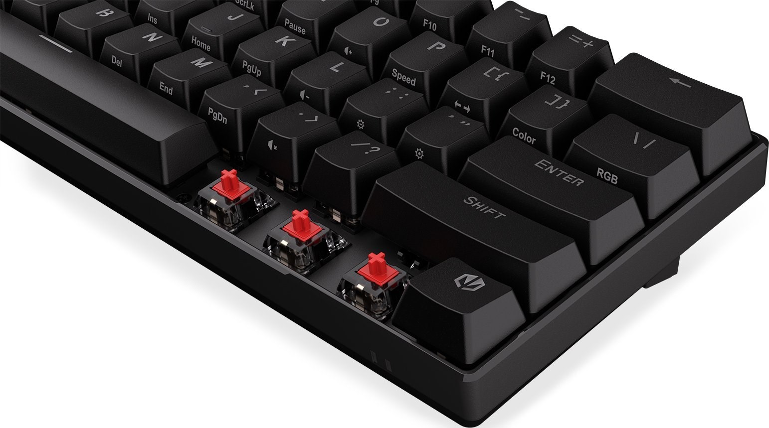 Tastierë mekanike Endorfy Thock Compact, USB, Kailh Red, RGB, e zezë
