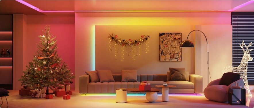 Shirit LED Govee H100E M1 Extension, 1m, RGBIC Plus, i shumëngjyrshëm