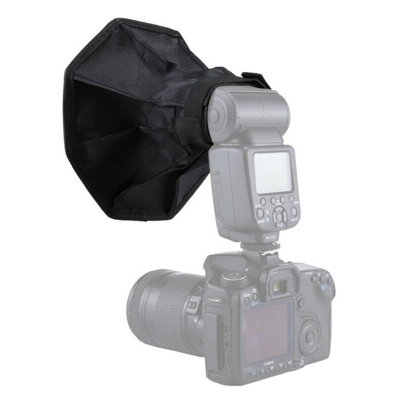 Difuzer softbox oktagonal për blic Puluz, 20 cm, universal, i zi