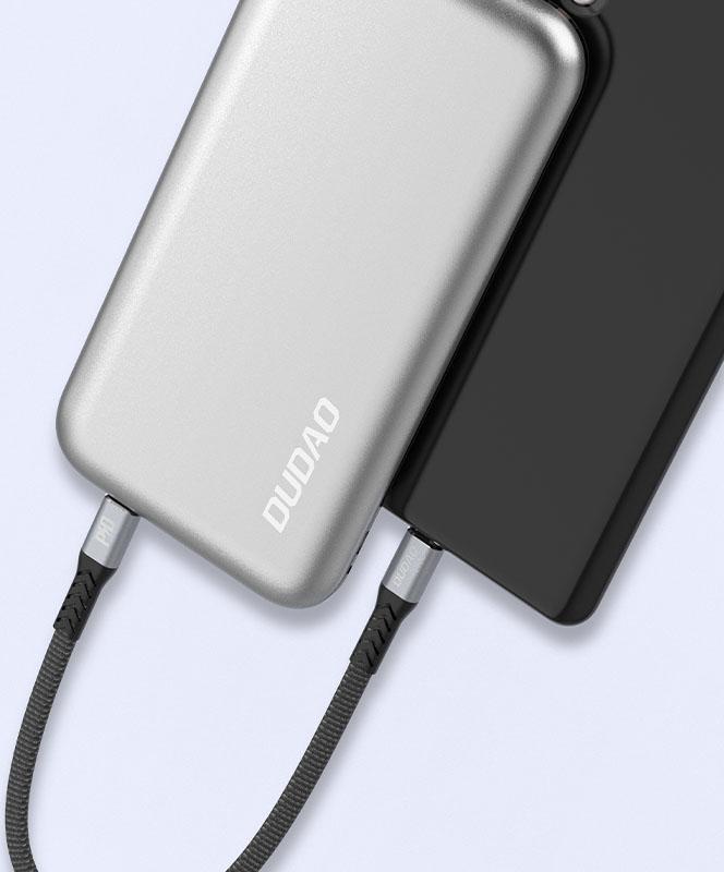 Kabllo USB Dudao USB C në USB C, 1m, PD 100W, e zezë