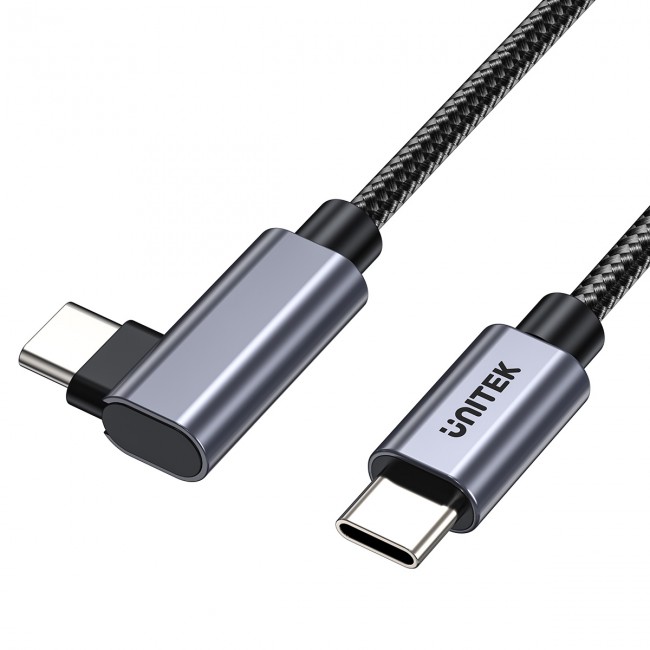 Kabllo Unitek USB-C 90° PD100W, 3m	