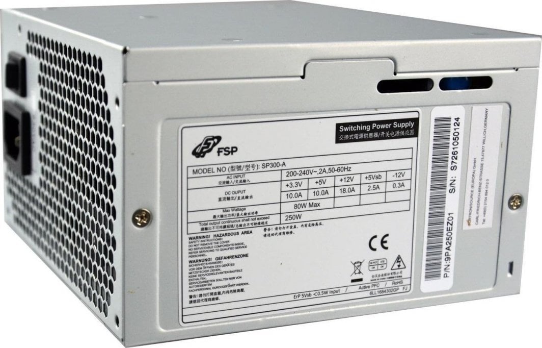 Burim energjie FSP/Fortron SP300-AD 9PA250EZ01 ATX, 250W