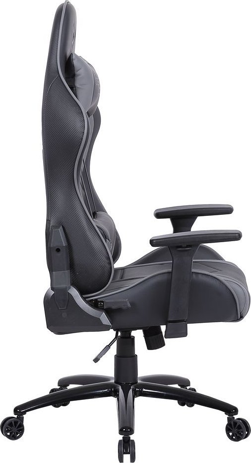 Karrige gaming Steelplay SGC01, ergonomike, e zezë gri