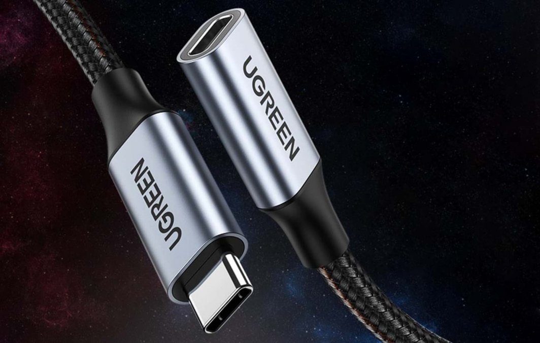 Kabllo USB UGREEN 80810B, USB C në USB C, 0.5m, 100W, e zezë