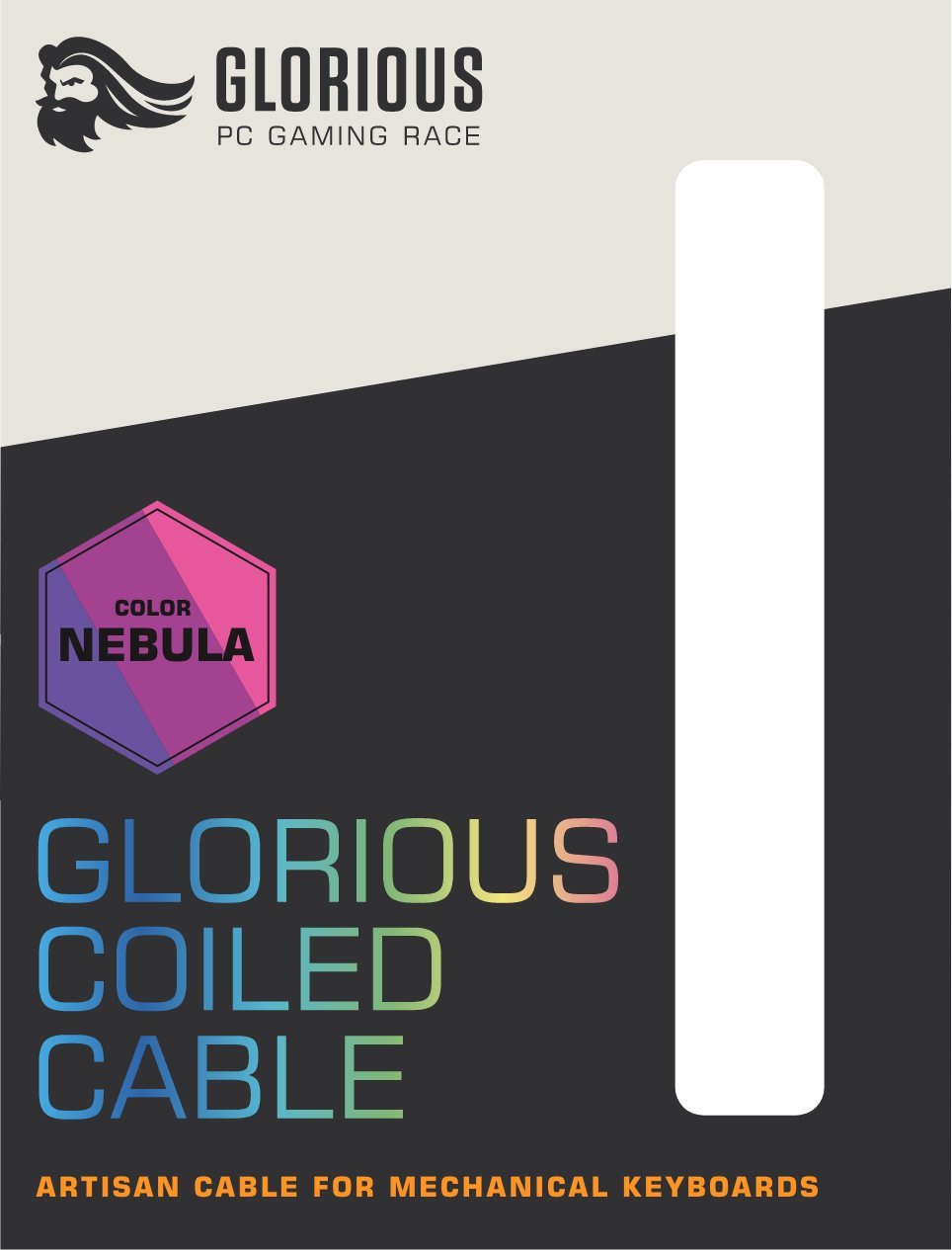Kabllo USB Glorious GLO CBL COIL NEBULA, USB A në USB C, 1.36 m, lejla