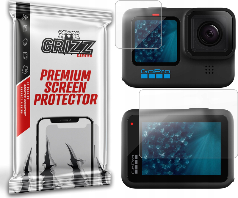Folie mbrojtëse Grizz PaperScreen për GoPro Hero 11, mat, anti-gjurme gishtash, transparente