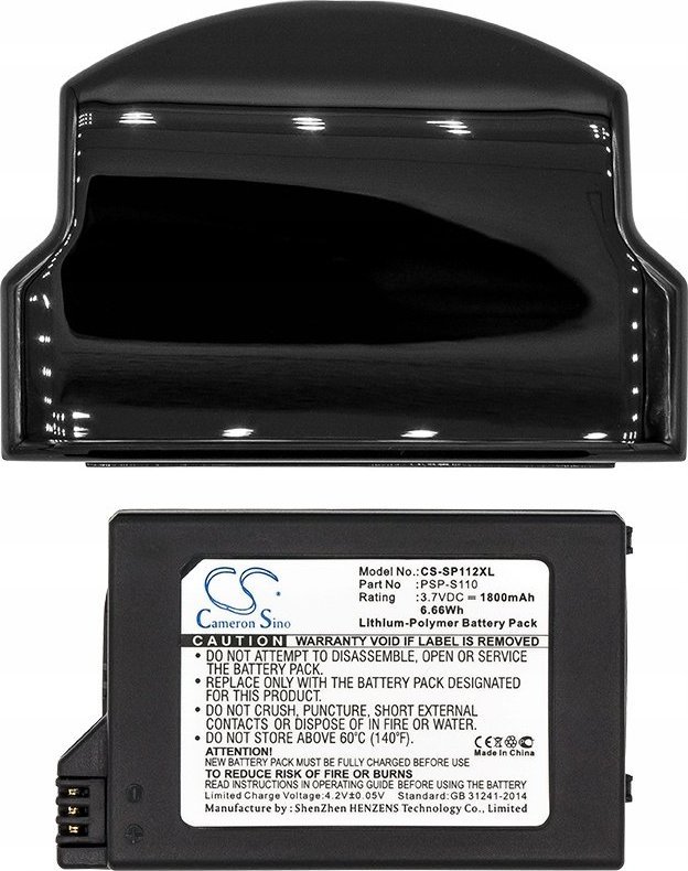 Bateri rikarikueshme Cameron Sino PSP S110, Li Polymer, për Sony PSP 2000 3000, e zezë