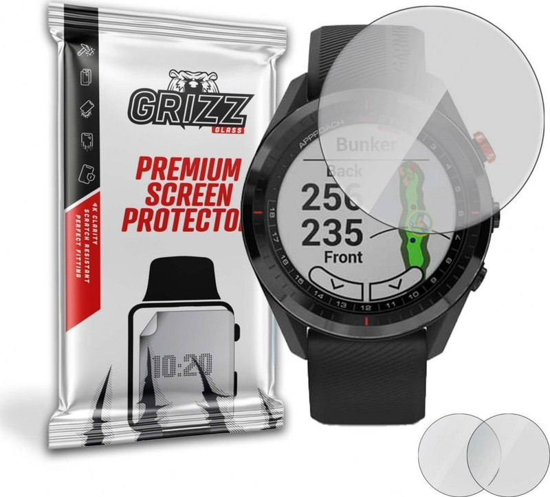Film mbrojtës mat GrizzGlass Garmin Approach S62, 2 copë, transparent