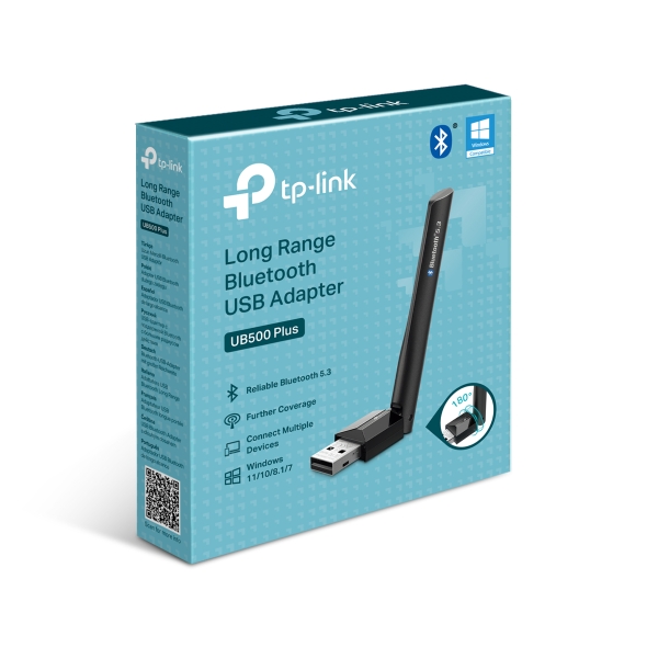 Përshtatës TP-Link UB500 Plus, USB Type-A, Bluetooth 5.3, i zi