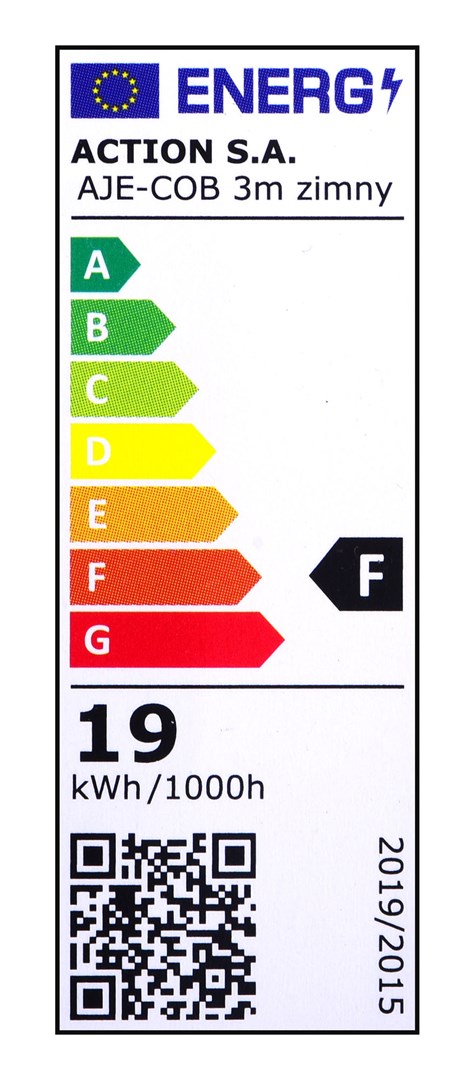 Shirit drite universal Activejet AJE-COB, 3m, IP20, i bardhë i ftohtë