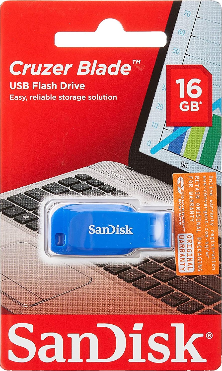 USB SanDisk Cruzer Blade, 16GB, USB 2.0, e zezë e kuqe 3