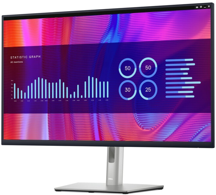 Монитор Dell P3223DE - LED, 31.5", QHD, црн / сребро