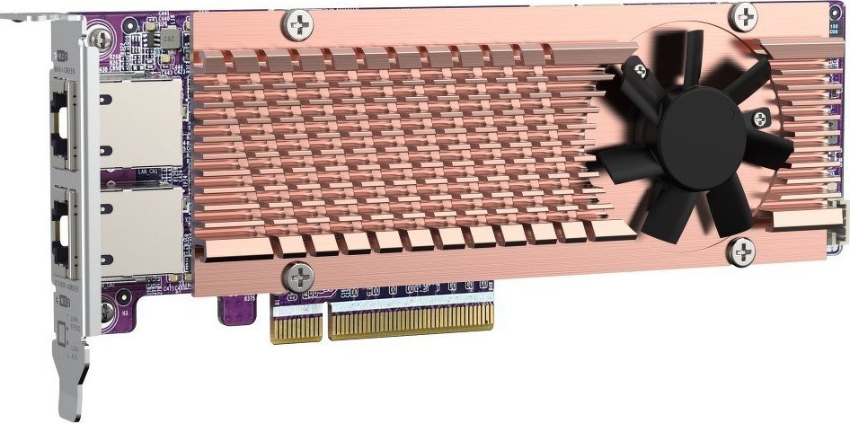 Kartë rrjeti QNAP QM2, PCIe, 10GbE RJ-45, me ftohës bakri