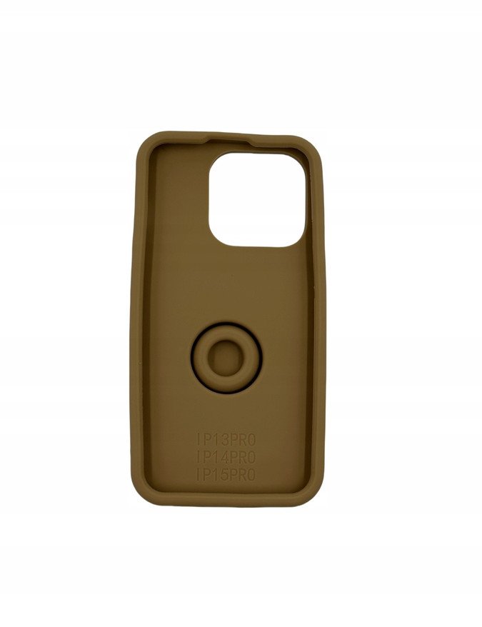 Etui silikoni 3D Coffee me mbajtëse, për iPhone 16, kafe