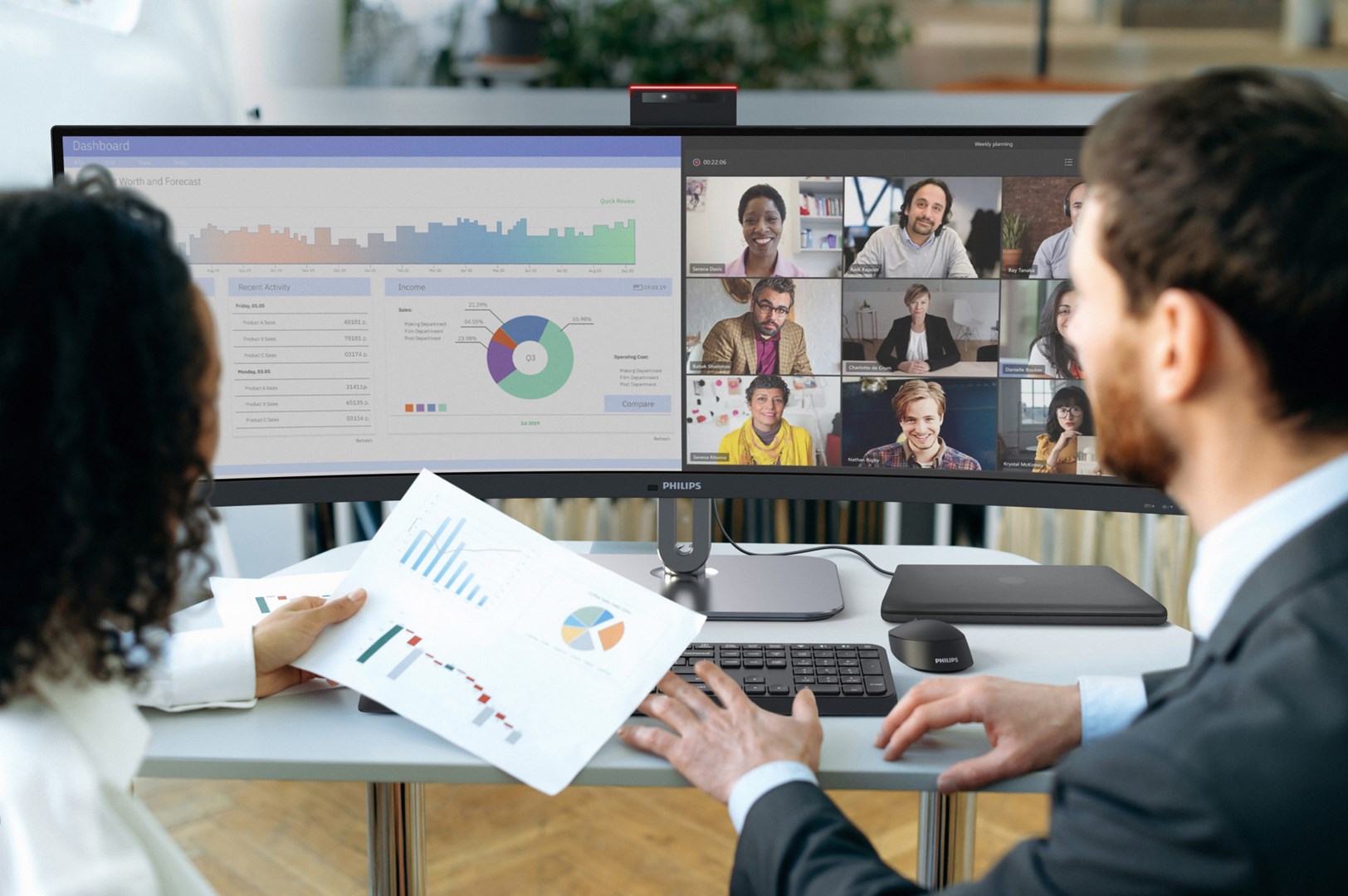 Monitor Philips 49B2U6903CH/00, 49", Thunderbolt 4, i zi