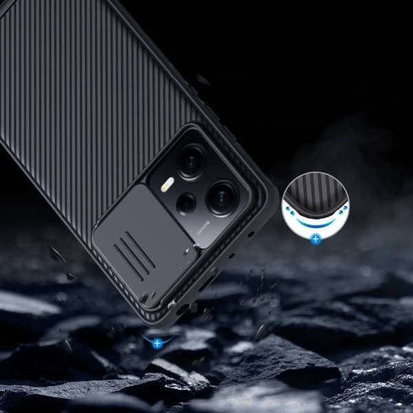 Mbulesë telefoni Nillkin Camshield Pro, Xiaomi Redmi Note 12 Pro POCO X5 Pro 5G, e kaltër