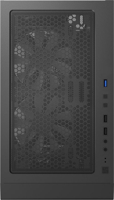 Kasë Montech X3 TG RGB, e zezë, Midi Tower