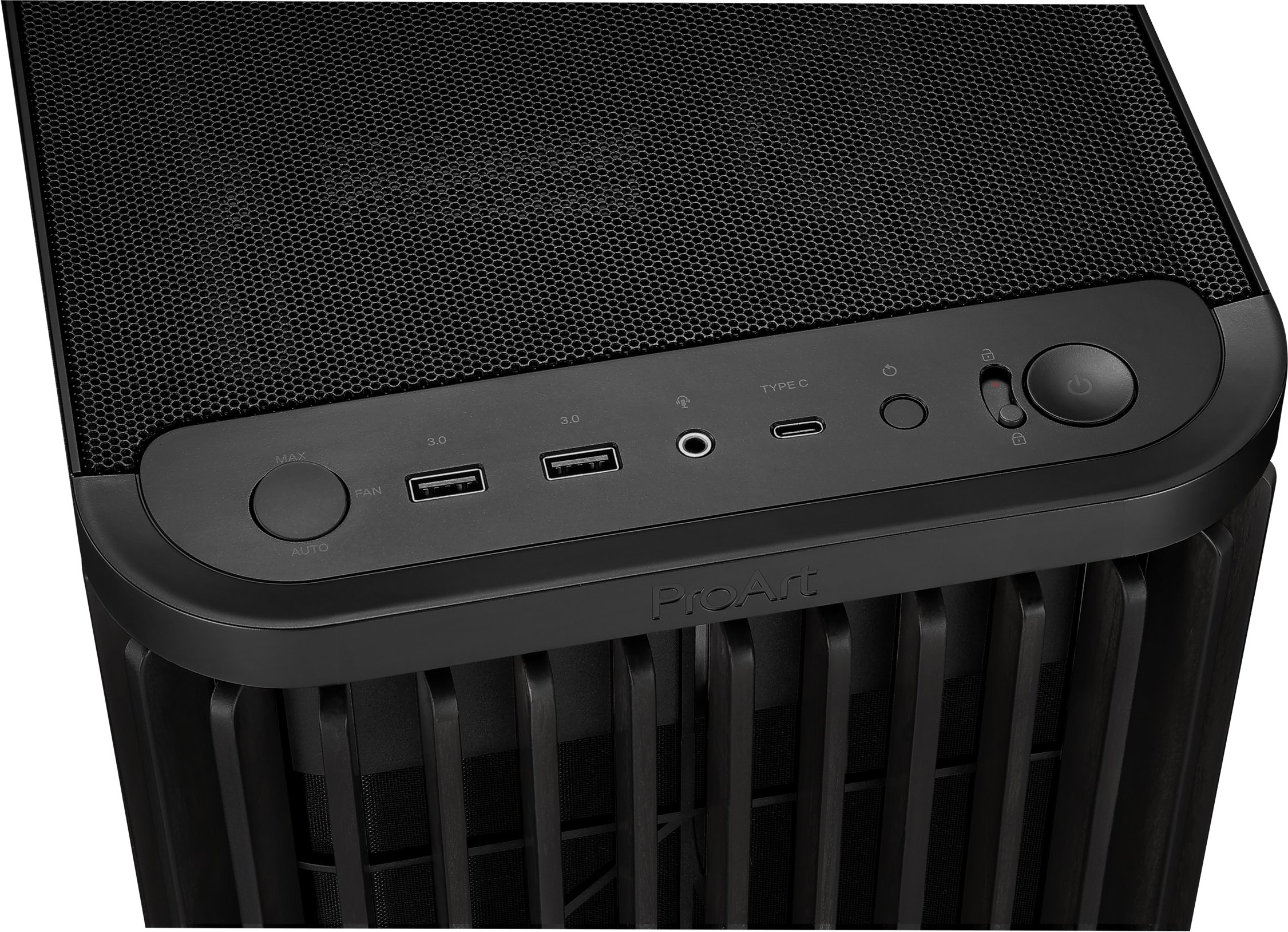 Kuti PC ASUS ProArt PA401 Wood Mesh PWM, ATX, e zezë