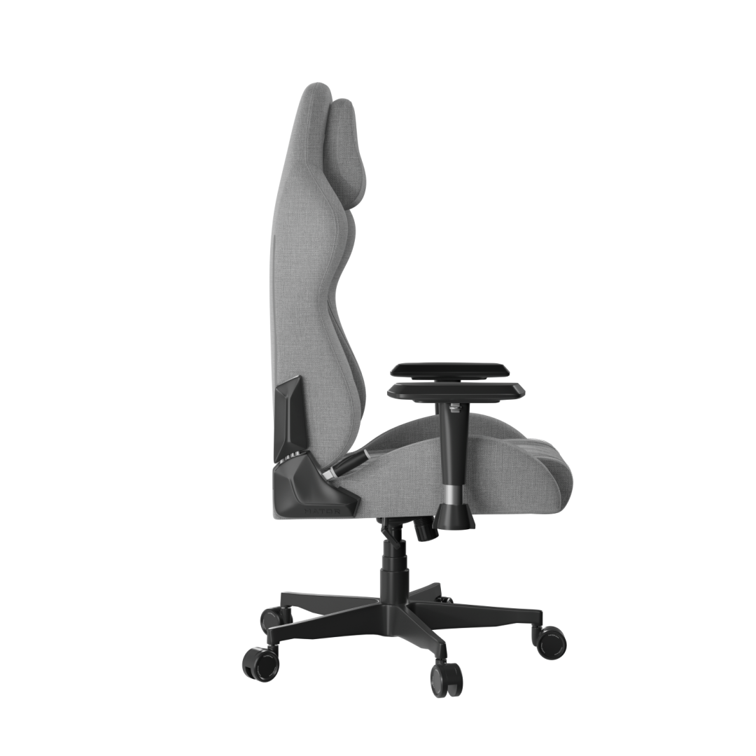 Karrige gaming Hator Darkside 3M Fabric, mekanizëm ergonomik, rrota SoftRide 65 mm, gri