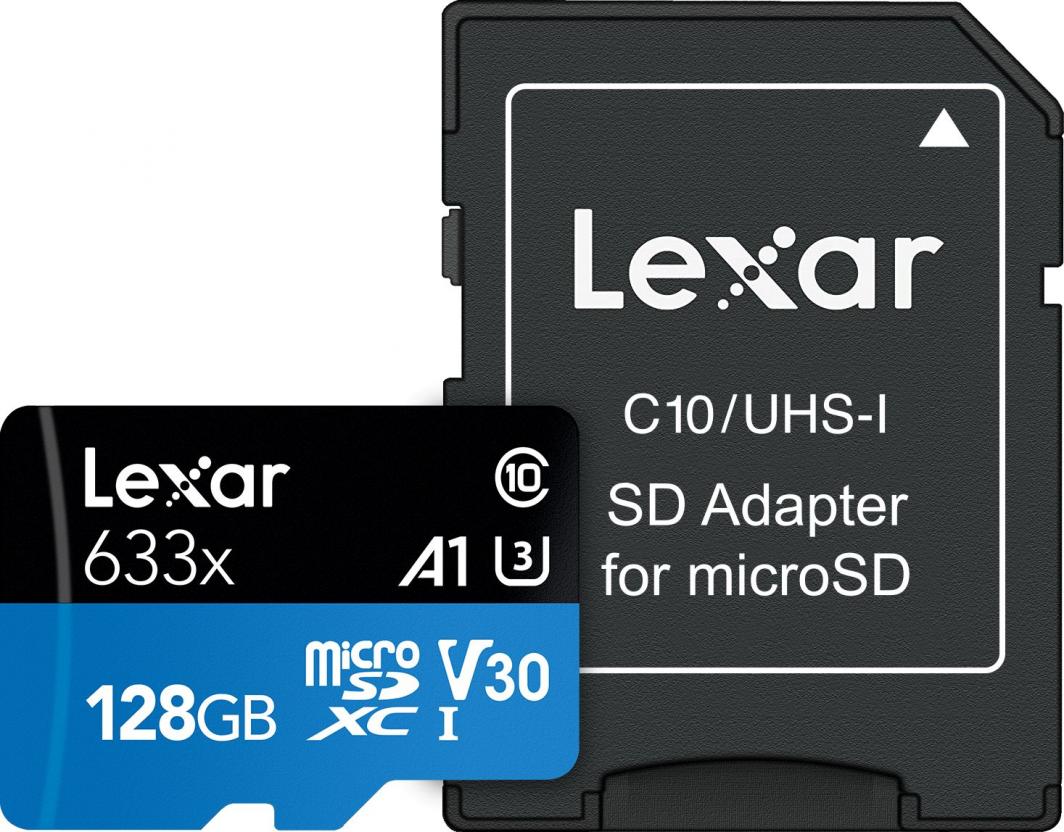 Kartë memoristike Lexar 633x MicroSDHC 128 GB Class 10 U3 A1 V30 (LSDMI128BB633A)