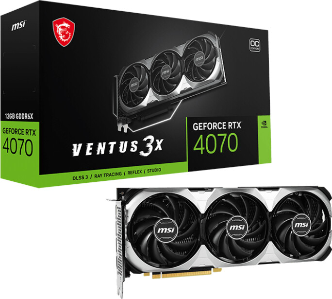 Kartelë grafike MSI GeForce RTX 4070 VENTUS 3X 12G OC, 12GB GDDR6X