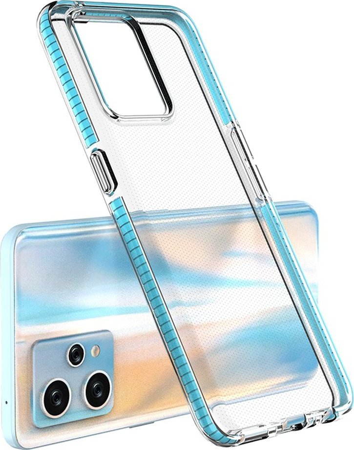 Kuti mbrojtëse Hurtel Spring Case Realme 9 Pro Plus Realme 9, silikoni, me kornizë, e zezë