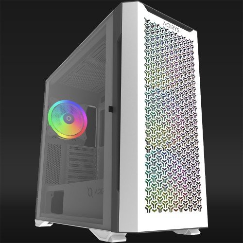 Kasa PC AQIRYS Aquilla, mid tower, E ATX, e bardhë ARGB