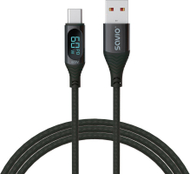 Kabllo USB Savio SAVKABELCL-172, USB A në USB C, 1 m, i zi