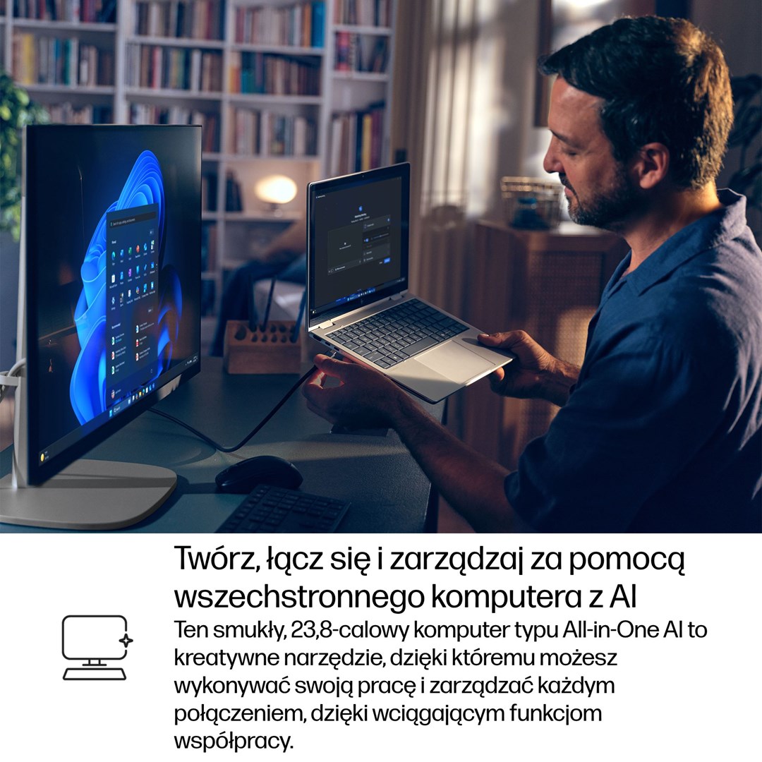 Kompjuter AIO HP EliteStudio 8 G1i Ultra 5 235, 23.8" FHD Touch, Intel Ultra 5, 16GB RAM, SSD 512GB