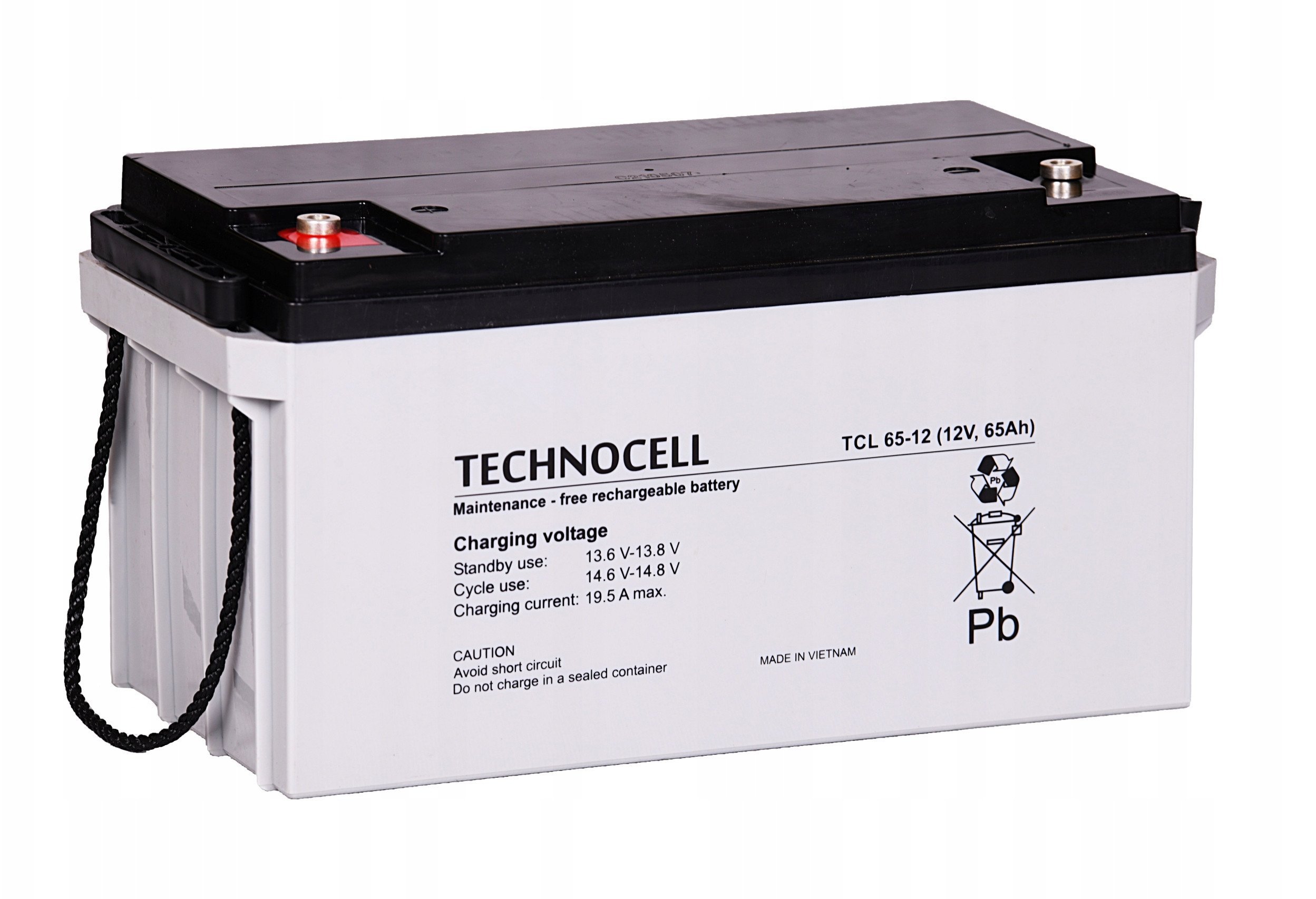 Bateri pa mirëmbajtje Technocell TCL 65 12, 12V, 65Ah, gri