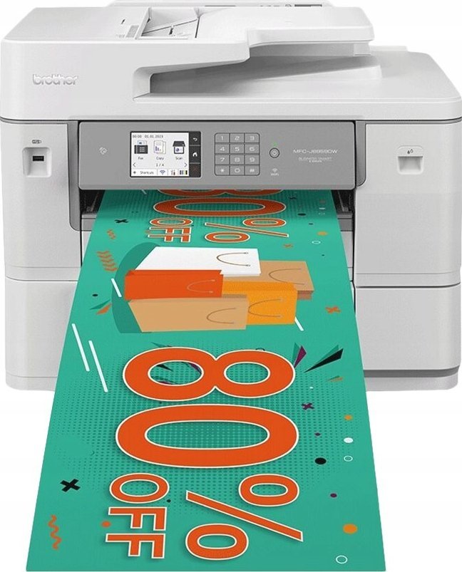 Letër fotografike me shkëlqim Brother Inkjet, rrotull 10m x 297mm, 165gsm, e bardhë