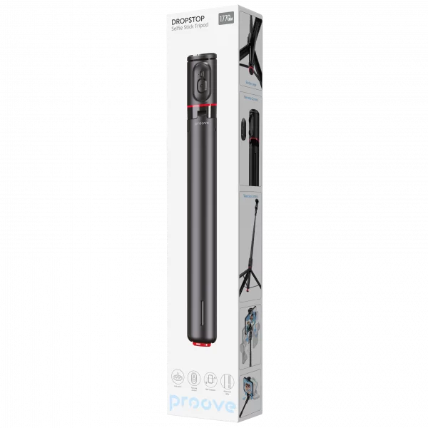 Tripod me hapje automatike Proove DropStop, 177 cm, i zi